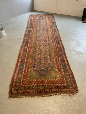 Antique Hamadan gallery carpet / runner (466 x 120cm)