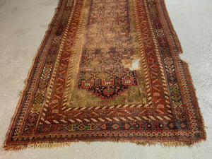 Antique Hamadan gallery carpet / runner (466 x 120cm)