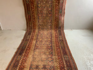Antique Hamadan gallery carpet / runner (466 x 120cm)