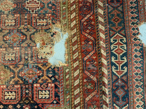 Antique Hamadan gallery carpet / runner (466 x 120cm)