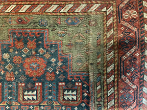 Antique Hamadan gallery carpet / runner (466 x 120cm)