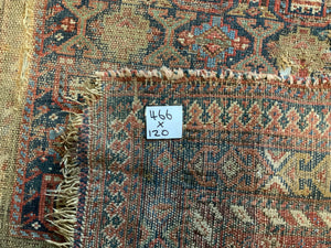 Antique Hamadan gallery carpet / runner (466 x 120cm)