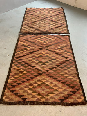 Pair of Afghan vintage kilims (152 x 135cm) [2]