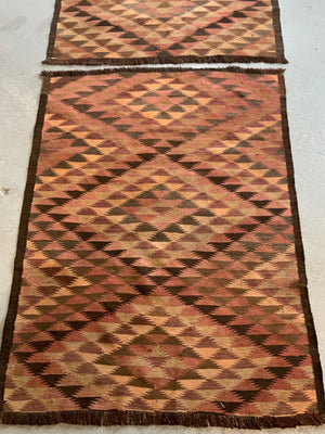 Pair of Afghan vintage kilims (152 x 135cm) [2]