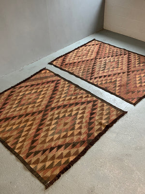 Pair of Afghan vintage kilims (152 x 135cm) [2]