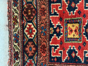 Azeri Kurd hand knotted wool khorjian bagface panel (46 x 65 cm)