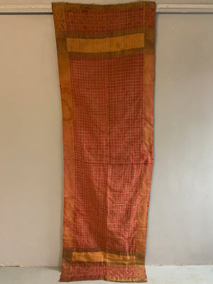 Sumatran Minangkabau silk / gilt selendang (258 x 83cm)