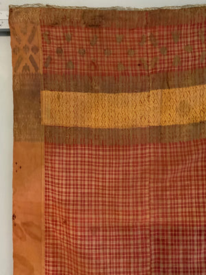 Sumatran Minangkabau silk / gilt selendang (258 x 83cm)