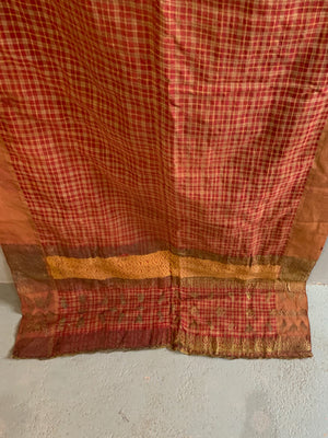 Sumatran Minangkabau silk / gilt selendang (258 x 83cm)