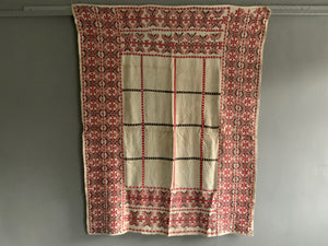 Balkan cotton embroidered cover (155 x 125cm)