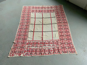 Balkan cotton embroidered cover (155 x 125cm)