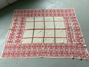 Balkan cotton embroidered cover (155 x 125cm)