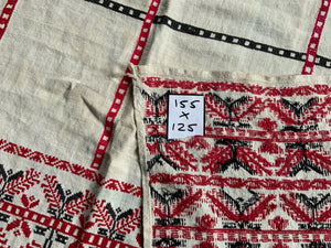 Balkan cotton embroidered cover (155 x 125cm)