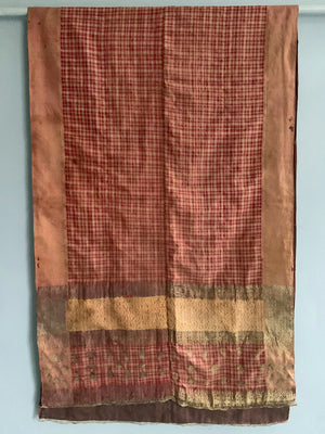 Sumatran Minangkabau silk / gilt selendang (258 x 83cm)
