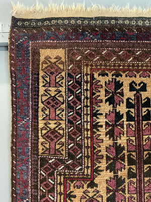 Balouch prayer rug with camel ground (125 x 72cm)