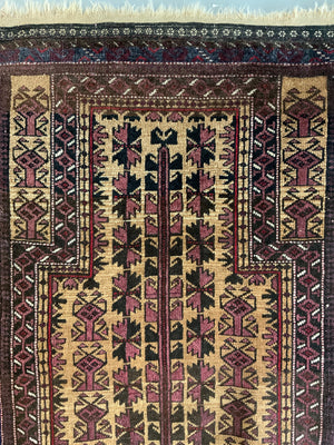 Balouch prayer rug with camel ground (125 x 72cm)