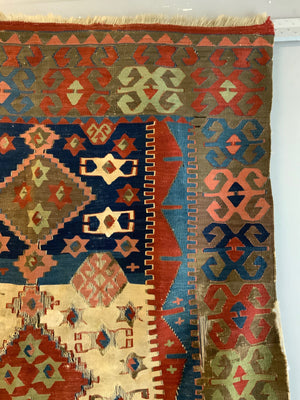 Turkish Niğde antique kilim fragment (194 x 135cm)