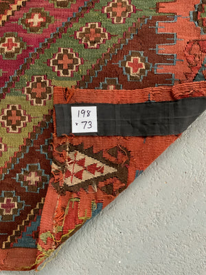 Turkish Reşwan or Reyhani kilim fragment (198 x 73cm)