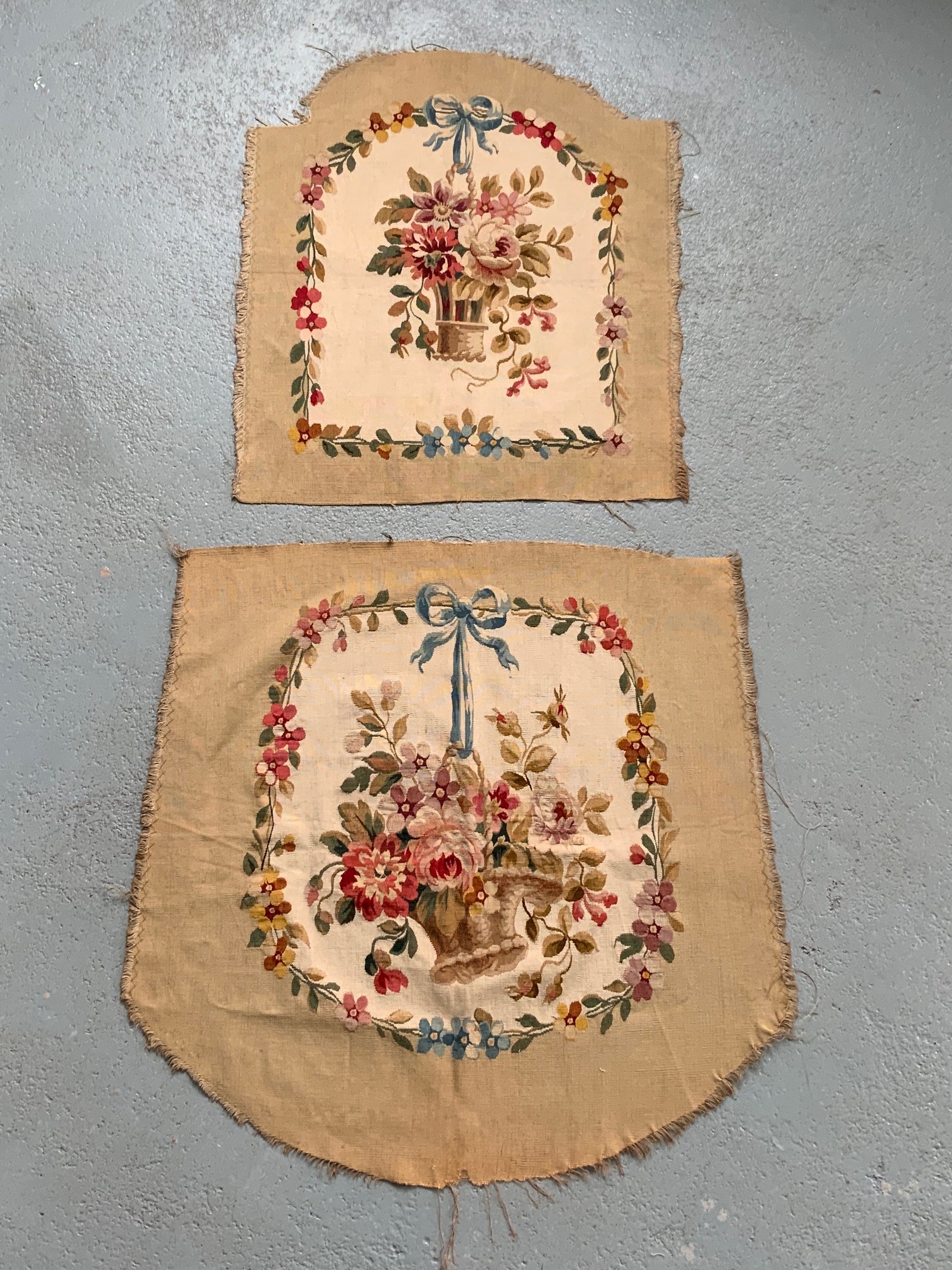 French Aubusson antique tapestry seatings [2]
