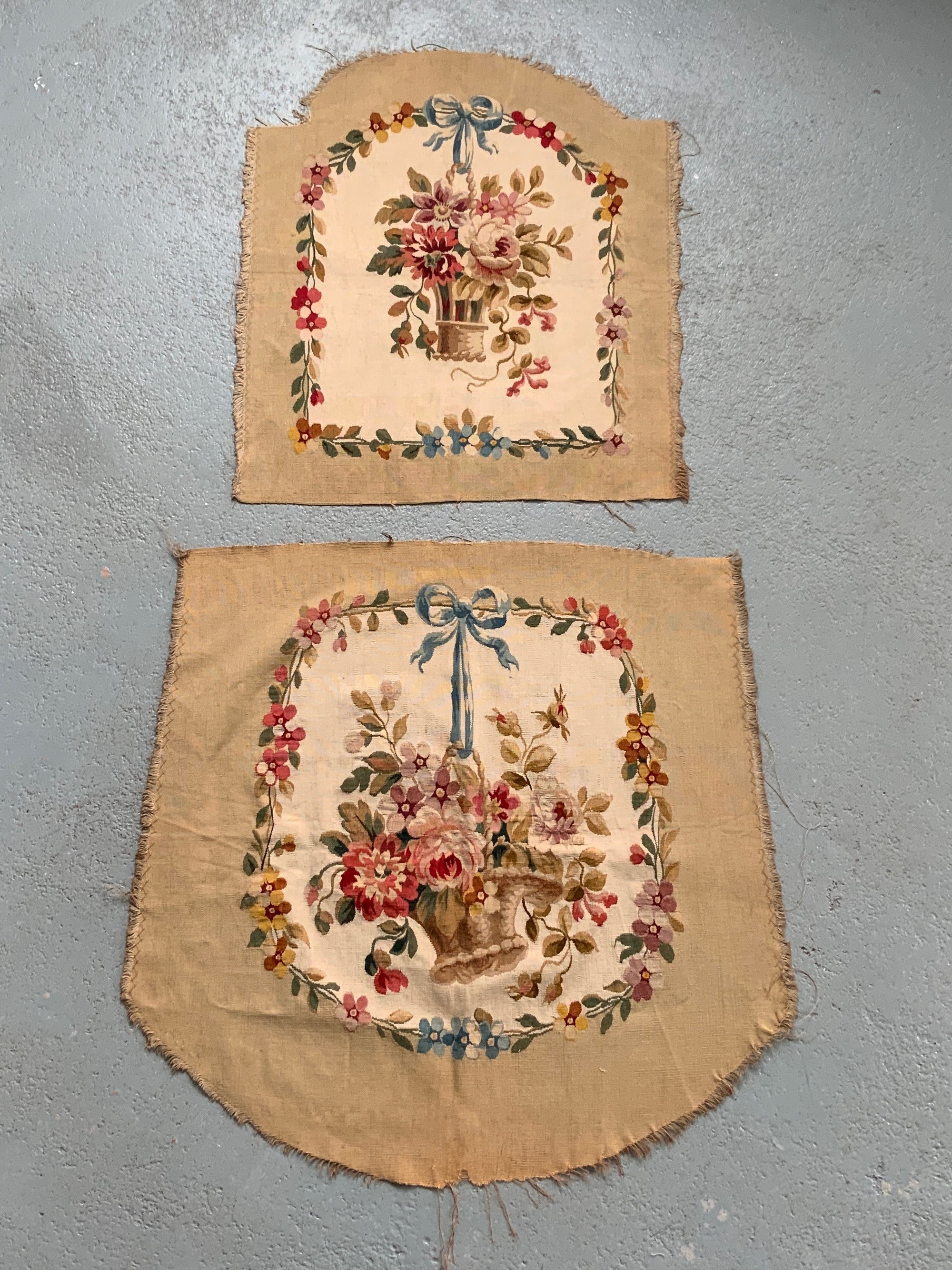French Aubusson antique tapestry seatings [2]