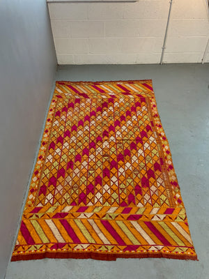 Punjab Fulkari / Phulkari vintage shawl  (216 x 125cm)