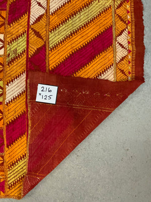 Punjab Fulkari / Phulkari vintage shawl  (216 x 125cm)