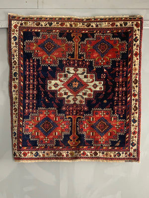 Afshar antique rug (122 x 115cm)
