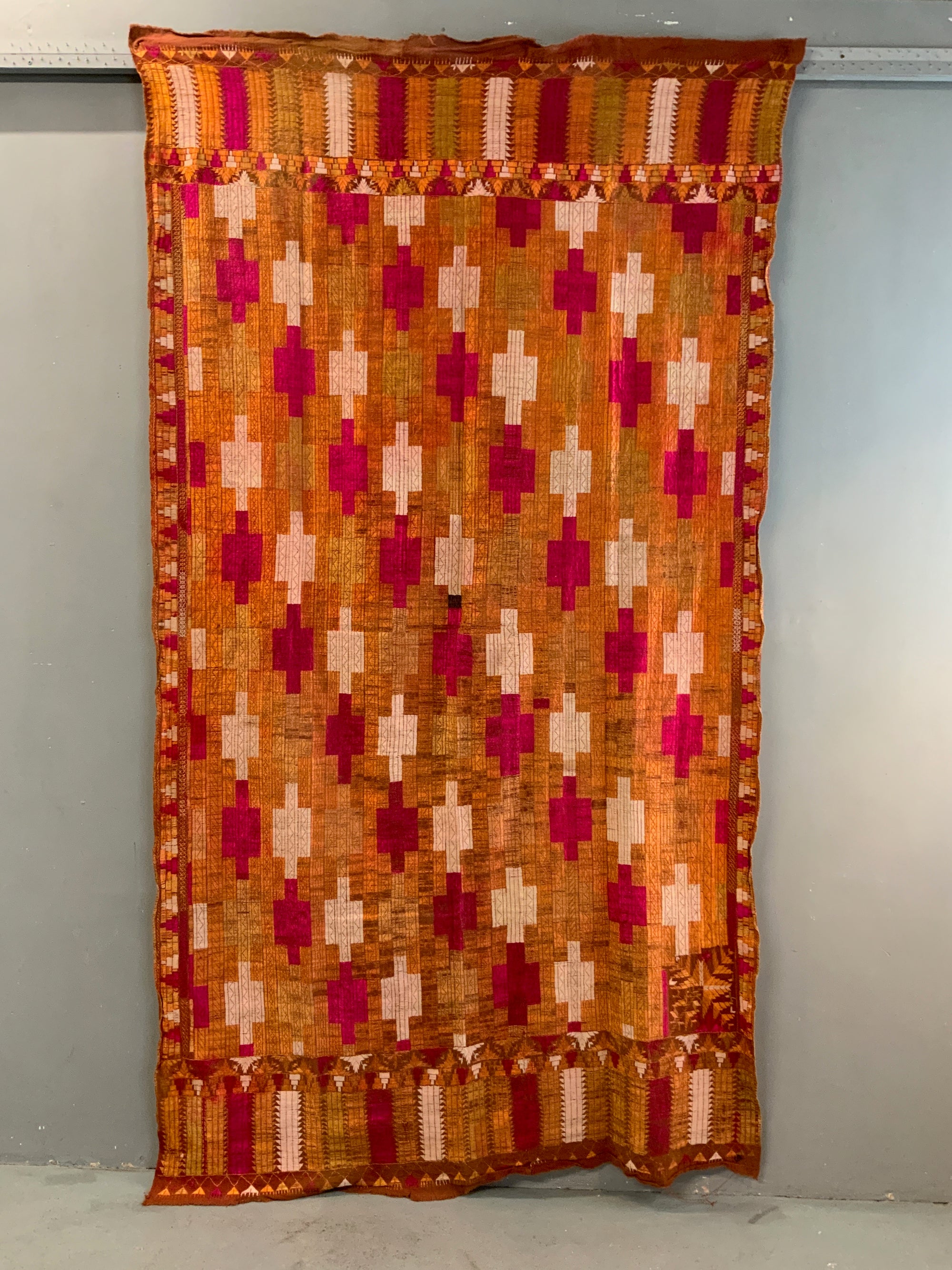 Punjab Fulkari / Phulkari vintage shawl (232 x 138cm)