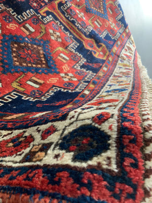 Afshar antique rug (122 x 115cm)