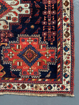 Afshar antique rug (122 x 115cm)