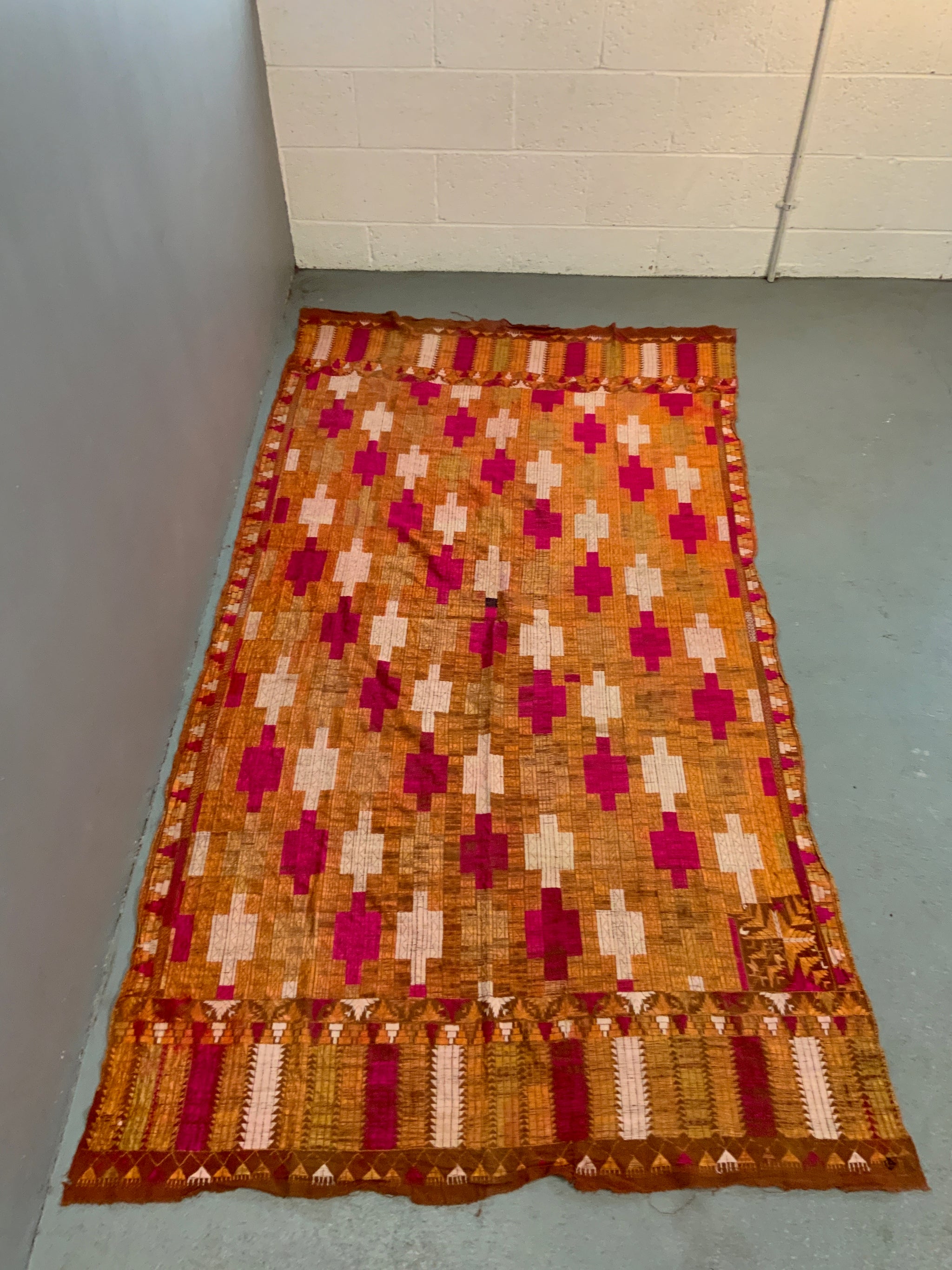 Phulkari Rug Punjab Fulkari / Phulkari vintage shawl (232 x 138cm) - Clive Rogers
