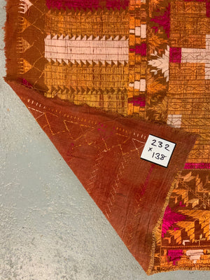 Punjab Fulkari / Phulkari vintage shawl (232 x 138cm)