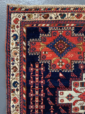 Afshar antique rug (122 x 115cm)