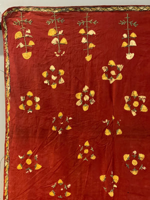 Indo-Pak Sindh antique vintage embroidered shawl (186 x 118cm) *AF