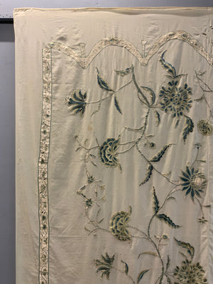 Chinese re-applied antique bedover (245 x 209cm)