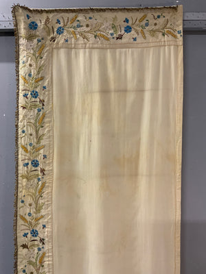 Harvest Festival antique embroidered silk (238 x 59cm)