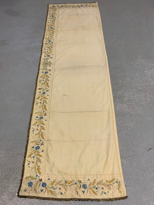 Harvest Festival antique embroidered silk (238 x 59cm)