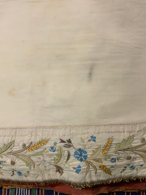 Harvest Festival antique embroidered silk (238 x 59cm)