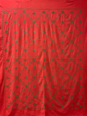 Indian Gujarat large vintage embroidery (240 x 205cm)