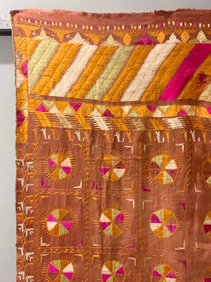 Punjab Fulkari / Phulkari vintage shawl   (222 x 121cm) *AF
