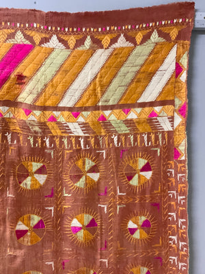 Punjab Fulkari / Phulkari vintage shawl   (222 x 121cm) *AF