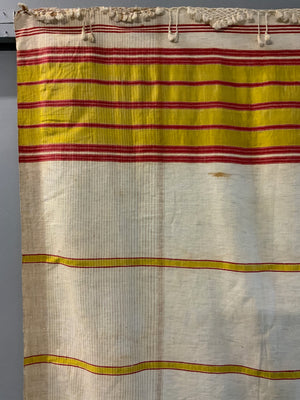 Ottoman antique Turkish part silk Peshtemal bath towel  (159 x 98cm)