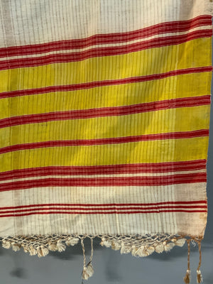 Ottoman antique Turkish part silk Peshtemal bath towel  (159 x 98cm)