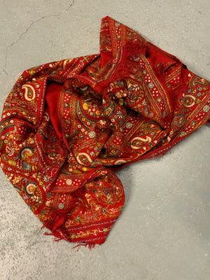 Delhi-work antique Kashmir stole (255 x 56cm)