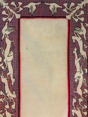 Continental European embroidery of whippets and ducks (115 x 51cm)