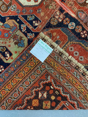 Khamseh antique rug with Mother and child boteh design (177 x 137cm)