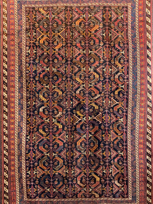 Afshar antique rug with all over design (243 x 162cm)