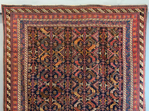 Afshar antique rug with all over design (243 x 162cm)