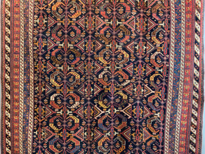 Afshar antique rug with all over design (243 x 162cm)