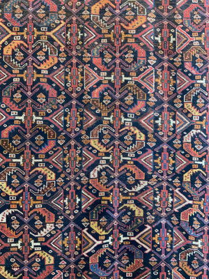 Afshar antique rug with all over design (243 x 162cm)